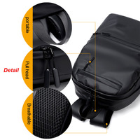 حار خفيفة على ظهره الرجال كلية الحقائب المدرسية الذكور حقائب مقاومة للماء عالية الجودة لينة البوليستر حقيبة كمبيوتر محمول للرجال - الصورة 4